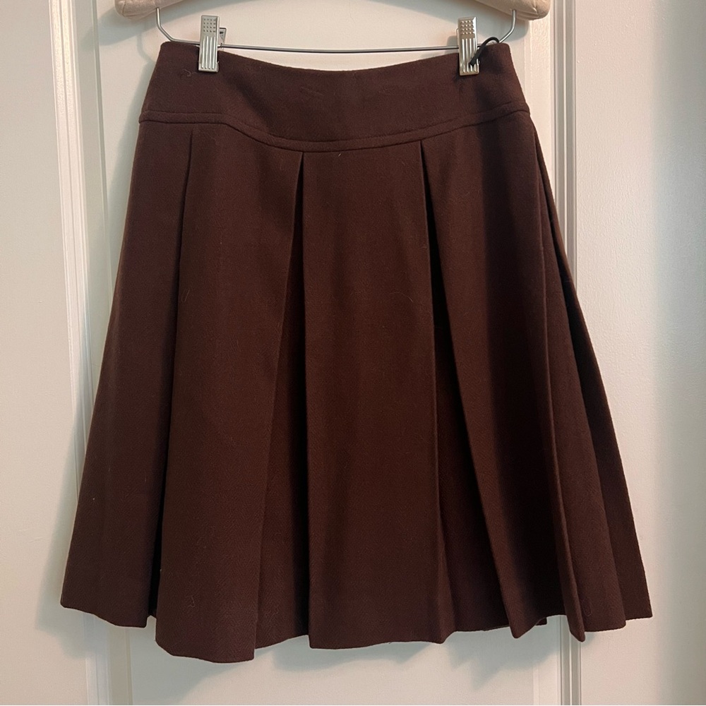 Vintage Bobbie Brown Wool Pleated Skirt
